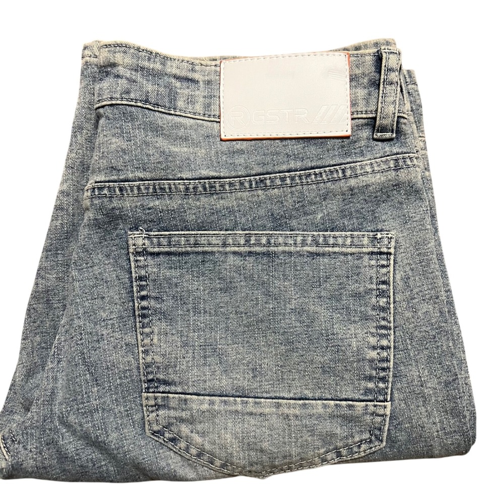 G-STAR RAW Men's Distressed Light Wash Denim Shorts Size 30 Pockets